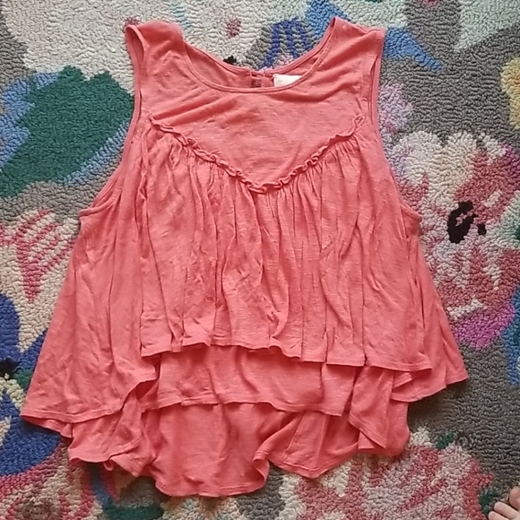 Tracy Reese peach baby doll crop top - Picture 1 of 6